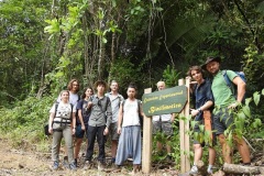 Students at the station